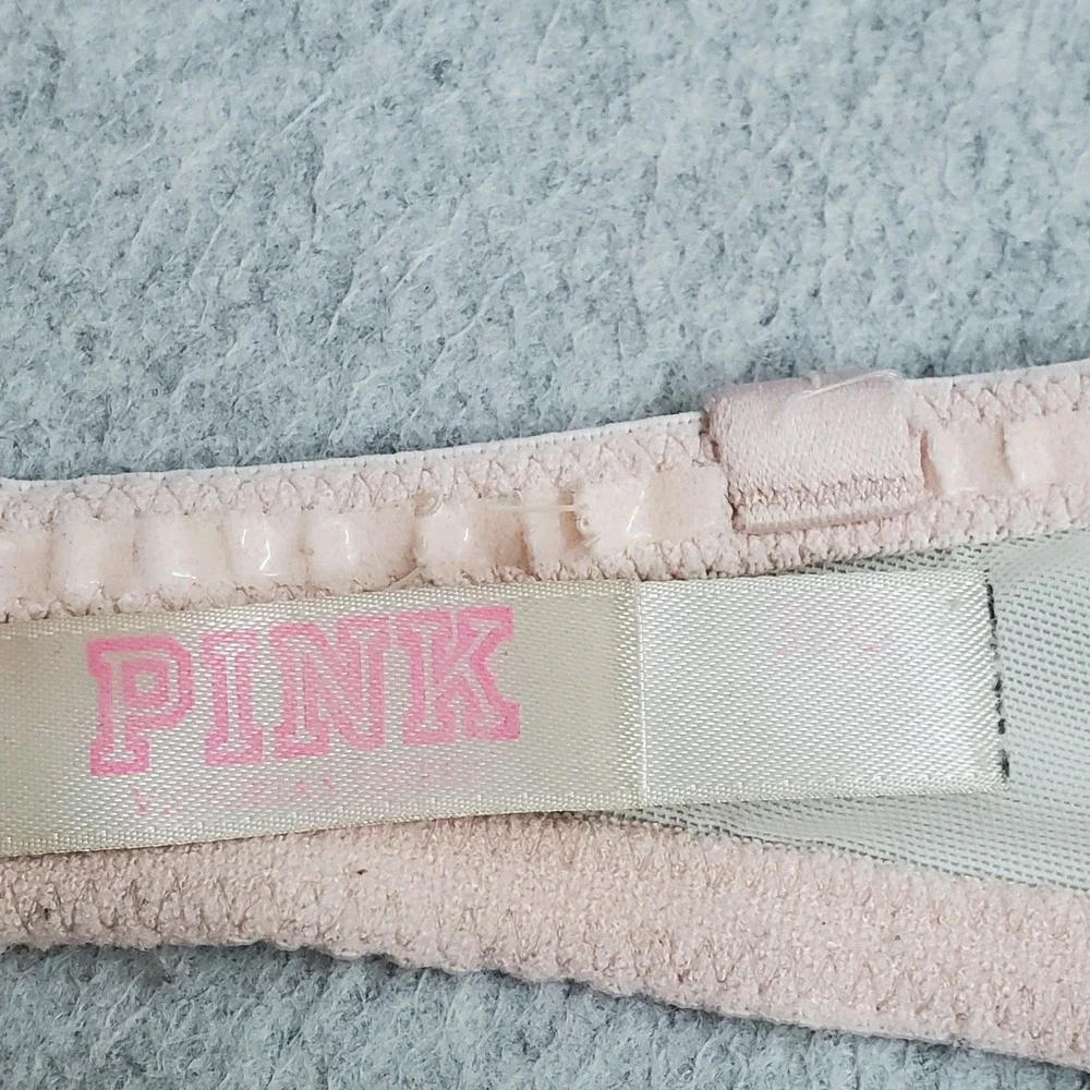 PINK Women Bra 32C Pink Push Up Underwired Strapless Multi Way READ